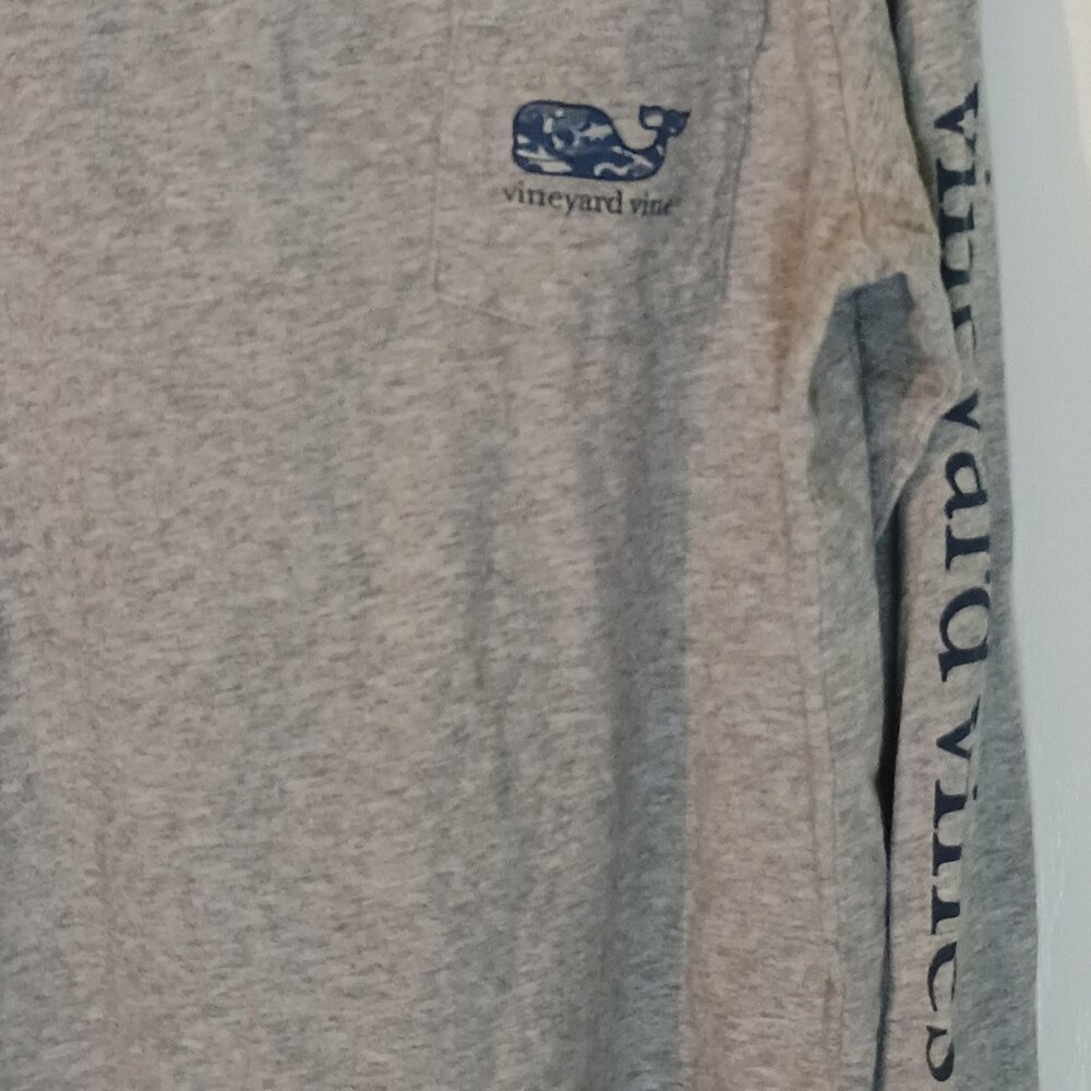 Vineyard Vines/T Shirt/Kids S/Gray Blue Graphic Long Sleeve - Picture 6 of 8